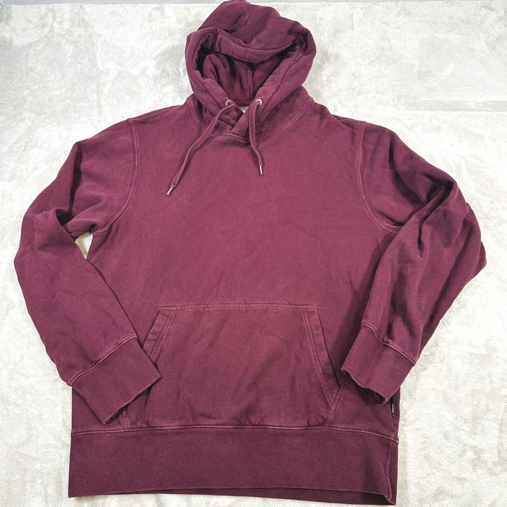 American Eagle Hoodie Mens Med Y2K Super Soft Pullover Sweatshirt Maroon Sweater